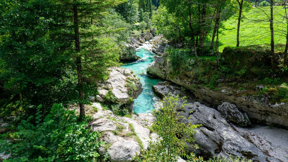 Soča near camp Korita